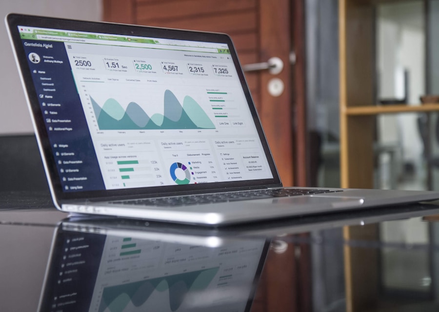 Notebook com dashboard profissional